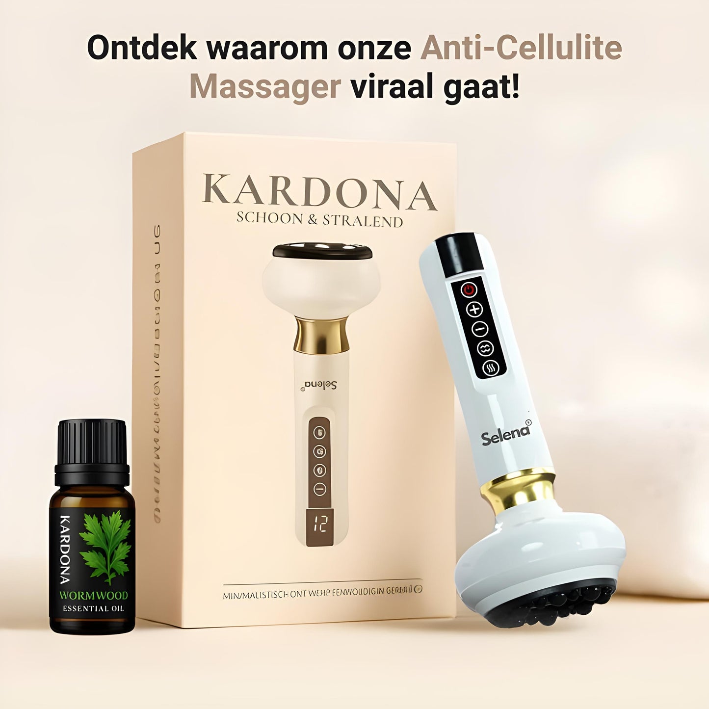 Cupping- Pistool  na 30 dagen gebruik tot wel 75% zichtbaar verbetering.