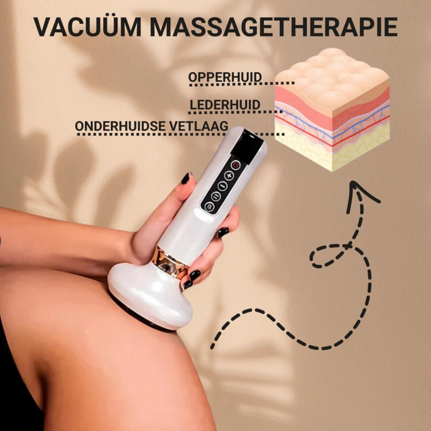 Cupping- Pistool  na 30 dagen gebruik tot wel 75% zichtbare verbetering.